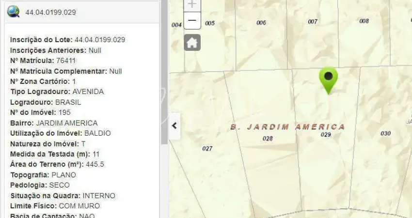Terreno à venda na Avenida Brasil, Quadra 199, Jardim América, Caxias do Sul
