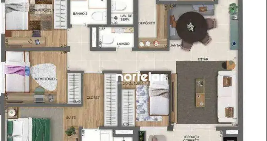 Apartamento com 4 dormitórios à venda, 109 m² por r$ 1.230.000 - parque são domingos - são paulo/sp