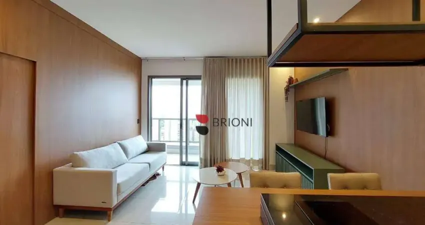 Apartamento mobiliado no edifício le monde, 1 suíte à locação em ribeirão preto/sp.