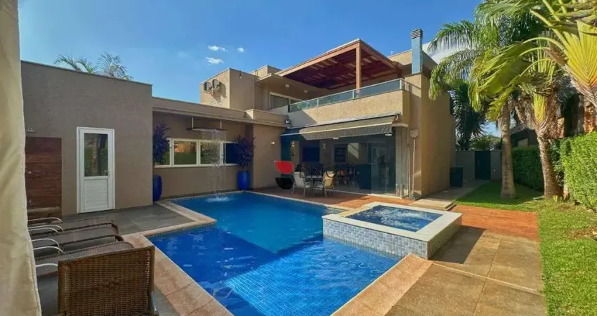 Casa térrea com 405m², 4 quartos/suítes, no Condomínio Ipê Amarelo em Ribeirão Preto/SP I Imobiliária Brioni imóveis