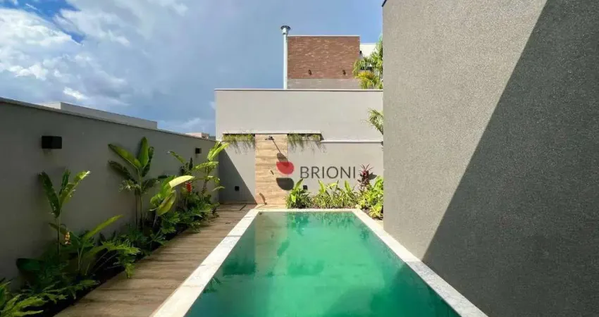 Casa térrea alto padrão com 249m², 3 quartos/suítes à venda no Condomínio Terras de Siena em Ribeirão Preto/SP I Imobiliária Brioni imóveis
