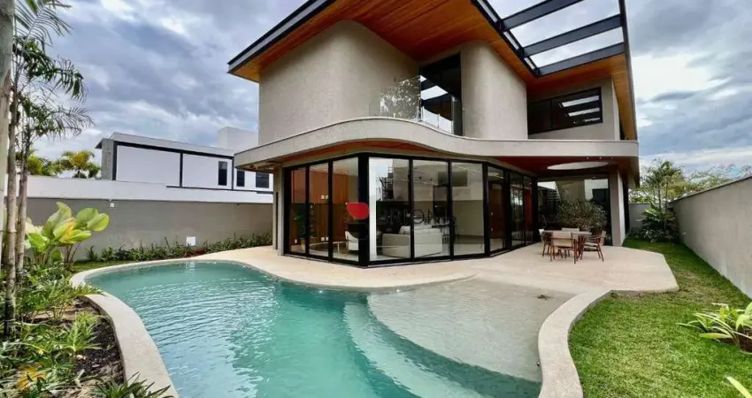 Casa sobrado alto padrão com 403 m², 4 quartos suítes à venda no condomínio bela vista em ribeirão preto/sp i imobiliária brioni imóveis