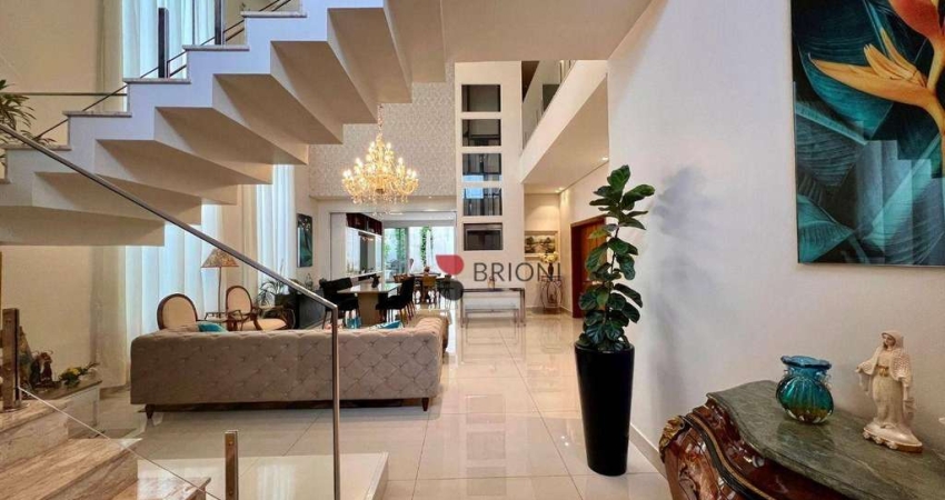 Casa sobrado alto padrão com 414m², 5 quartos à venda no Condomínio Alphaville 2 em Ribeirão Preto/SP I Imobiliária Brioni imóveis
