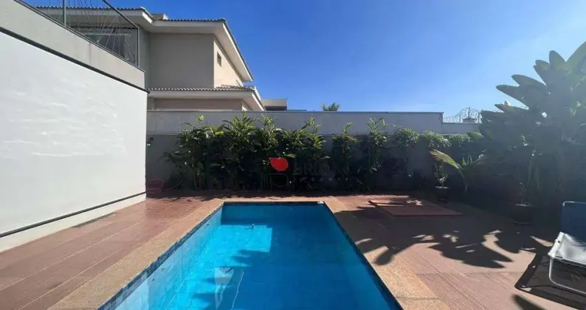 Casa alto padrão com 247m², 4 quartos para locação no condomínio alphaville em ribeirão preto/sp i imobiliária brioni imóveis