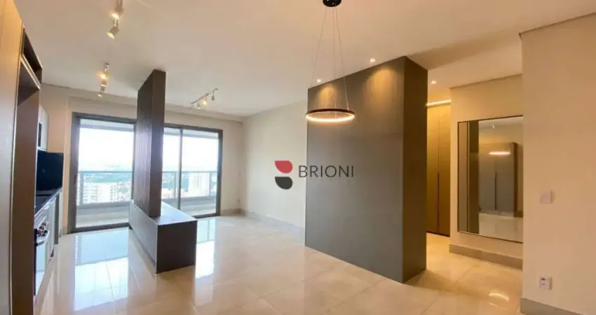 Apartamento padrão com 73m², 1 quarto para locação no Condomínio Le Monde em Ribeirão Preto/SP I Imobiliária Brioni imóveis