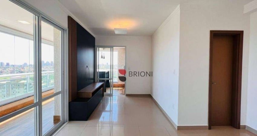 Apartamento com 3 quartos para alugar, 121 m² por R$ 6.304/mês - Nova Aliança I em Ribeirão Preto/SP I Imobiliária Brioni imóveis