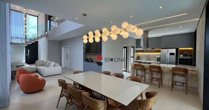 Casa sobrado alto padrão com 268 m², 4 quartos suítes à venda no Condomínio Vivendas da Mata em Ribeirão Preto/SP I Imobiliária Brioni imóveis
