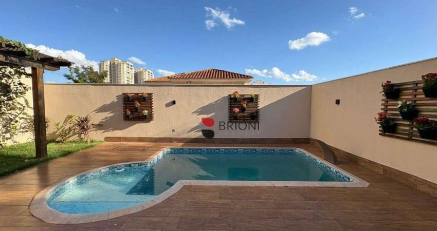 Casa alto padrão com 207 m², 3 quartos/suítes à venda no Condomínio Nova Aliança em Ribeirão Preto/SP I Imobiliária Brioni imóveis