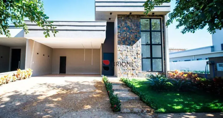 Casa térrea alto padrão com 172m², 3 quartos/suítes à venda no Condomínio Vivendas da Mata em Ribeirão Preto/SP I Imobiliária Brioni imóveis