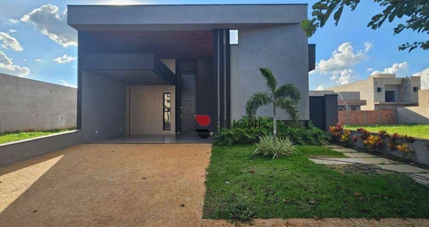Casa térrea alto padrão em Condomínio Vivendas da Mata, com 164,50m², 3 quartos/suítes, à venda em Ribeirão Preto/SP I Imobiliária Brioni Imóveis