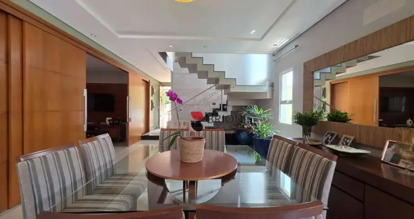 Casa sobrado alto padrão com 260m², 4 quartos/suítes, à venda no condomínio pitangueiras em ribeirão preto/sp i imobiliária brioni imóveis