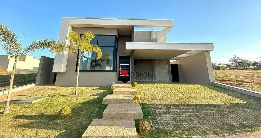 Casa térrea com 3 dormitórios/suítes, 186m², Quinta dos Ventos em Ribeirão Preto/SP I Imobiliária Brioni imóveis