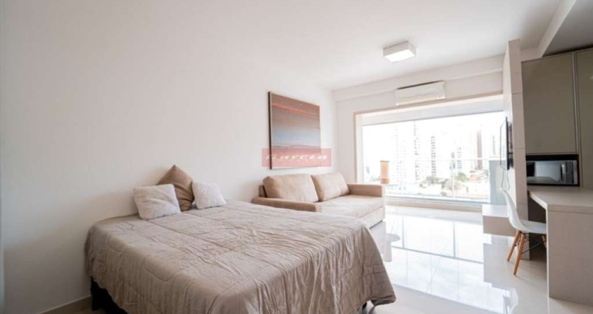 Studio possuí 37m² de área privativa, e será vendido mobiliado.