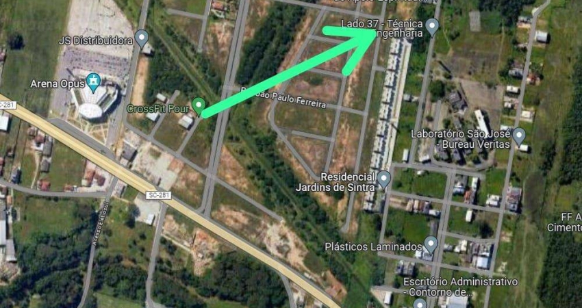 Terreno à venda na Avenida Celso Joaquim da Silva, 400, Sertão do Maruim, São José
