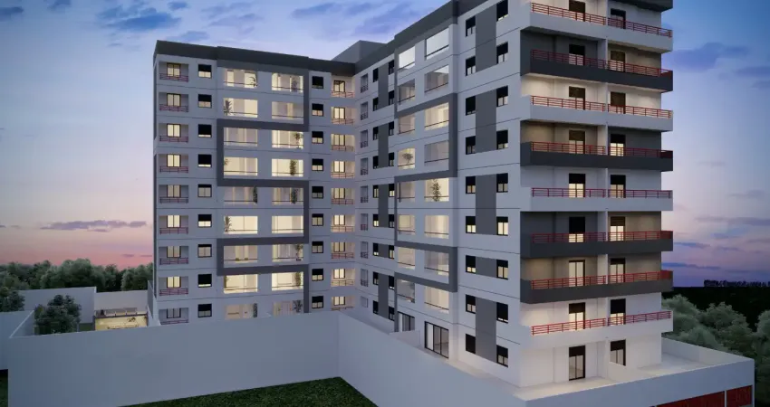 Apartamento novo com 2 dormitórios com 2 banheiros e 1 súite, sala para 2 ambientes e 1 vaga de garagem. 45 m² por 460.000. Sala dois ambientes e 1 vaga e garagem.