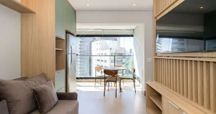 Apartamento mobiliado para locação em moema com 38m², 1 quarto e 1 vaga de garagem