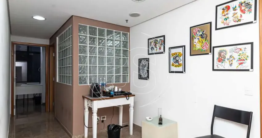 Sala comercial de 44m² em moema índios com 01 vaga! prédio de esquina com recepção nova