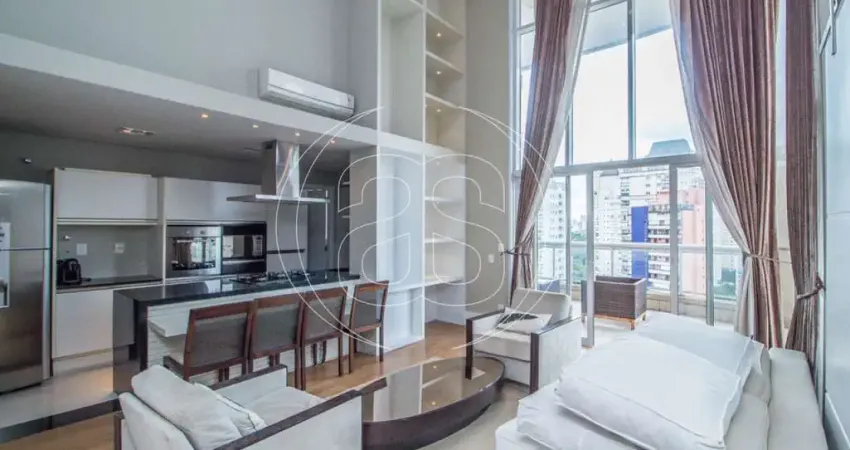 Apartamento mobiliado para locação na vila nova conceição com 157m², 2 suítes e 3 vagas de garagem