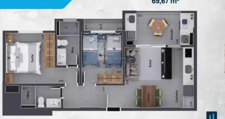 Apartamento com 2 quartos à venda no Nova Aliança, Ribeirão Preto