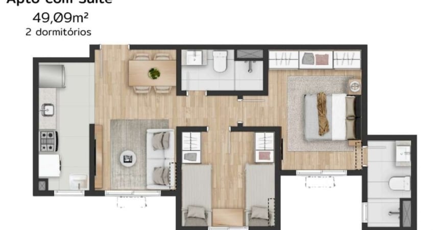 Apartamento com 2 quartos à venda na Rua Felipe Uebel, 1261, Santo André, São Leopoldo
