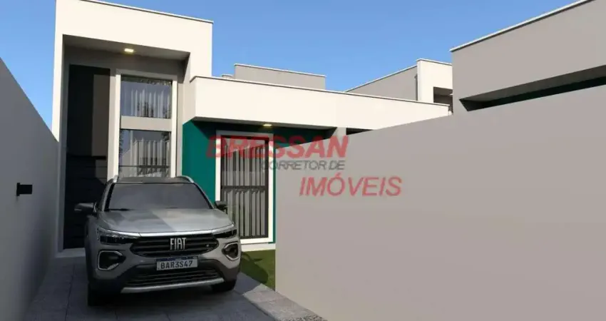 Casa nova com 3 quartos bairro periolo com amplo e fino acabamento