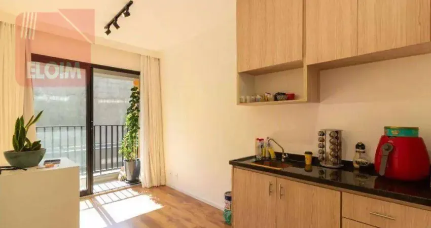Apartamento com 1 dormitório para alugar, 28 m² por R$ 3.698,00/mês - Pinheiros - São Paulo/SP