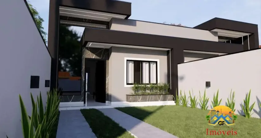 R$600mil - Lançamento à Venda - Casa 3 Quartos Moderna em Praia de Leste/PR - Balneário Monções