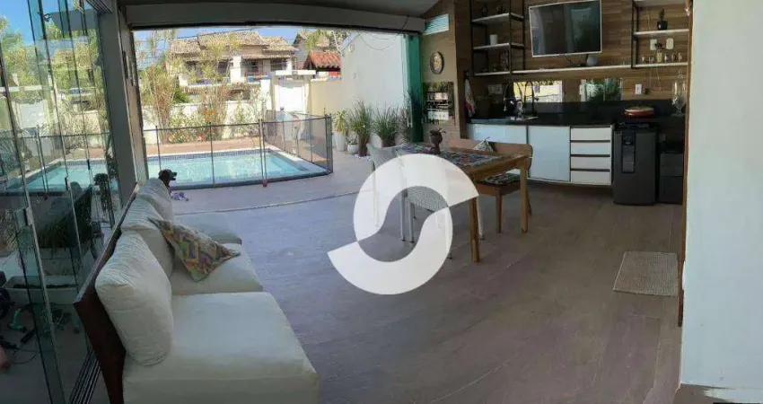 Casa com 4 dormitórios à venda, 214 m² por r$ 1.590.000,00 - itaipu - niterói/rj