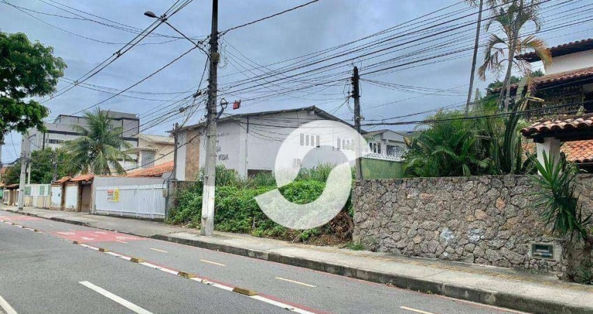 Terreno, 384 m² - venda por R$ 600.000,00 ou aluguel por R$ 5.557,50/mês - Piratininga - Niterói/RJ