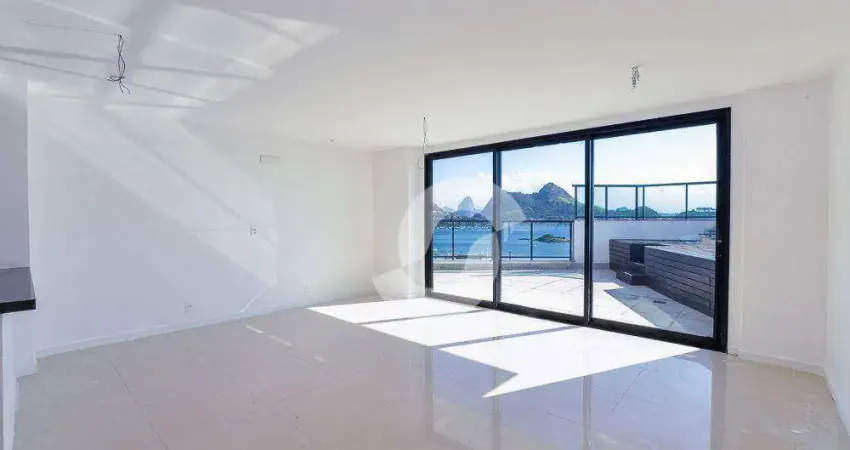 Cob. Linear Frente Mar com 4 suites + 3 Vagas, 239 m² - R$ 2.500.000 - Charitas - Niterói/RJ