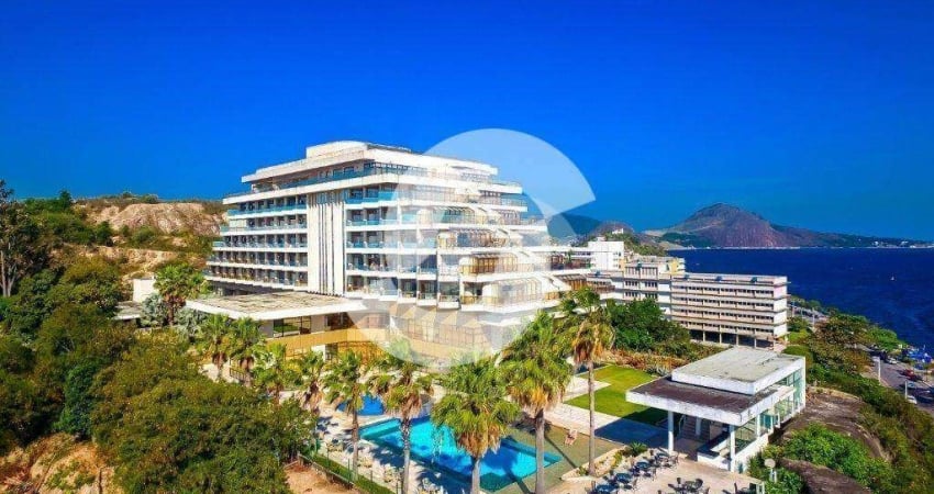 Cobertura em apart hotel com vista panorâmica mar no Gragoatá, com vaga própria e lazer! R$900mil - Niterói/RJ