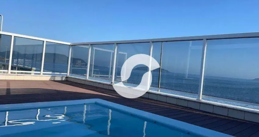 Piratininga - cobertura linear - r$3.200.000 - frente mar - 3 suítes - piscina - vista deslumbrante!