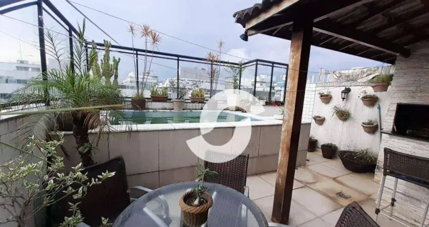 Cobertura com 3 dormitórios à venda, 130 m² por r$ 850.000,00 - icaraí - niterói/rj