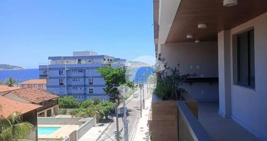 Apartamento na praia com 3 dormitórios à venda, 125 m² por r$ 1.600.000 - piratininga - niterói/rj