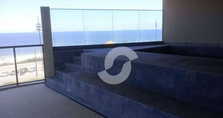 Apartamento frente mar com piscina na varanda gourmet com 3 dormitórios à venda, 181 m² por r$ 2.990.000 - piratininga - niterói/rj