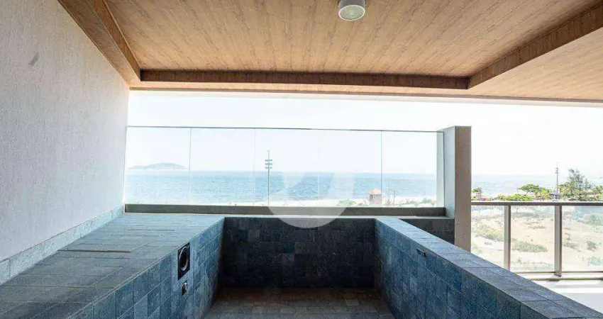 Apartamento com 3 dormitórios, 2 suítes, piscina na varanda frente mar, escritório à venda, 185 m² por R$ 3.100.000 - Piratininga - Niterói/RJ