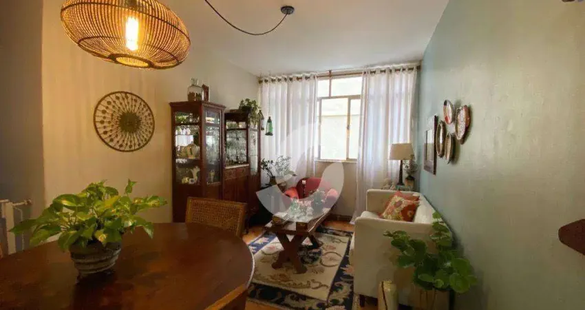 Apartamento com 2 dormitórios com dependências revertidas para área social à venda, 72 m² por r$ 600.000 - icaraí - niterói/rj