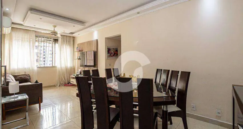 Apartamento de 110m2  com 3 quartos, e vaga no miolo de icaraí . porteira fechada- poucos passos da praia