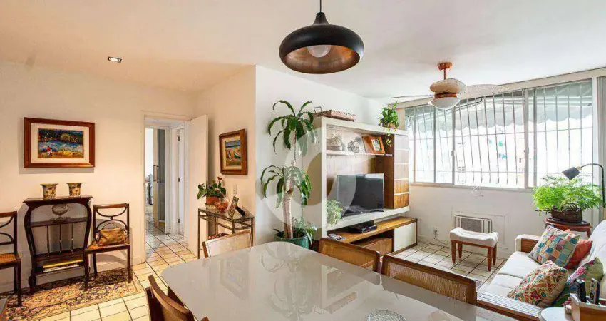 Andar alto, vista mar, claro, arejado 84m² - sala em l, 2 quartos 1 suíte dep. completa e vaga!