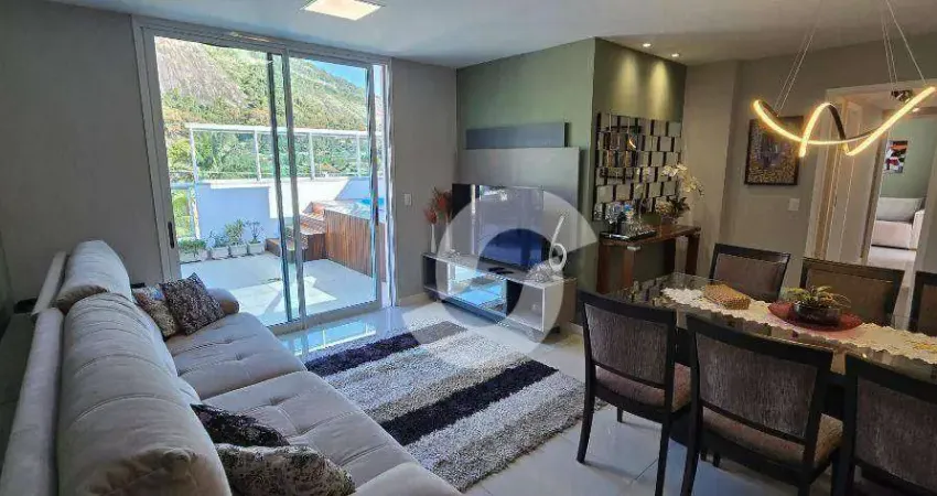 Cobertura à venda, 198 m² por r$ 1.300.000,00 - itacoatiara - niterói/rj