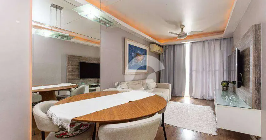 Apartamento com 3 dormitórios à venda, 77 m² por r$ 520.000,00 - centro - niterói/rj