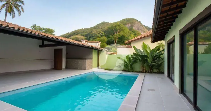 Casa com 5 quartos (3 suítes), 3 vagas, à venda, 320 m² por r$ 3.200.000 - itacoatiara - niterói/rj