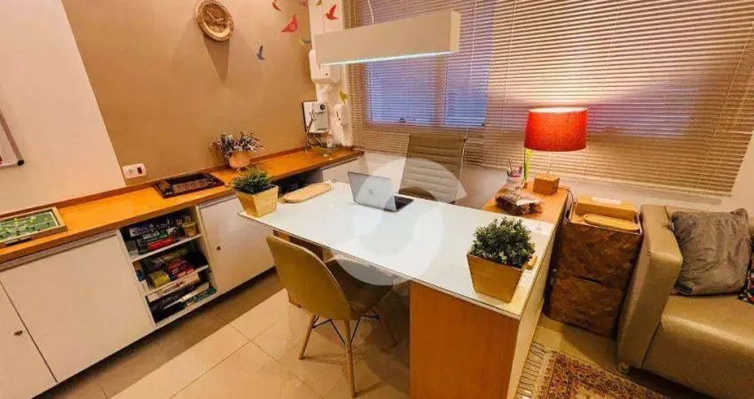 Sala com 22m3 toda montada, reformada, miolo de icarai - entrar e atender, 330 mil