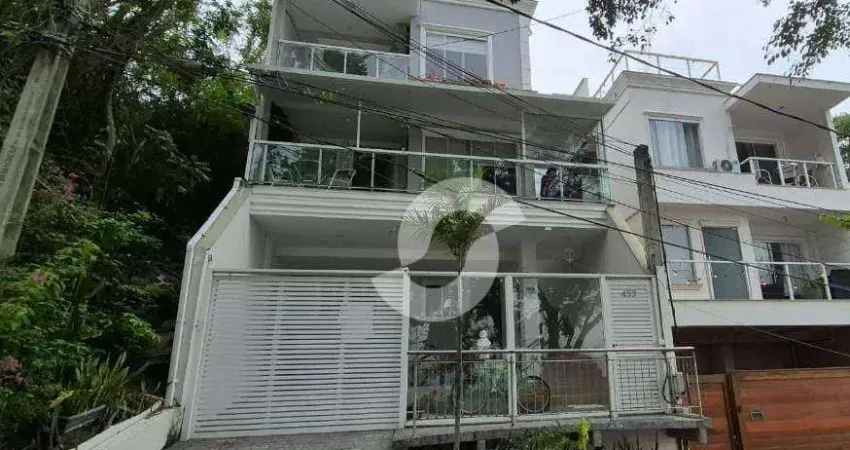 Casa com 4 dormitórios à venda, vista livre para praia e lagoa- 400 m² por r$ 1.950.000 - piratininga - niterói/rj