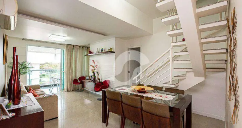 Cobertura com 3 dormitórios à venda, 266 m² por r$ 3.800.000,00 - são francisco - niterói/rj