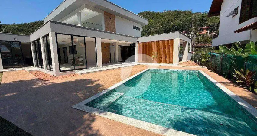 O casa moderna é luxuosa com 4 suítes à venda r$ 3.500.000 - itaipu - niterói/rj