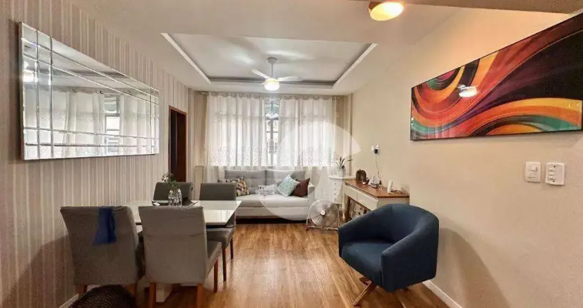 Apartamento 2 quartos na quadra da Praia de Icaraí – 85m² | Miguel de Frias