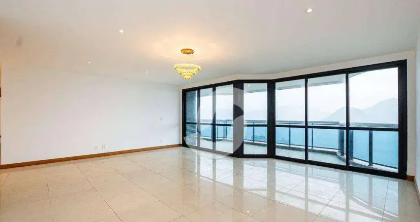 Apartamento, 220 m² - venda por r$ 3.000.000,00 ou aluguel por r$ 17.300,00/mês - boa viagem - niterói/rj