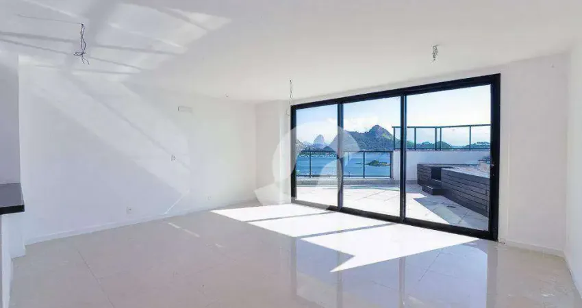 Cob. Linear Frente Mar com 4 suites + 3 Vagas, 239 m² - R$ 2.500.000 - Charitas - Niterói/RJ