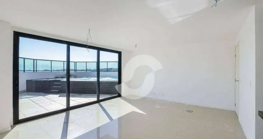 Cob. linear frente mar com 4 suites + 3 vagas, 239 m² - r$ 2.500.000 - charitas - niterói/rj
